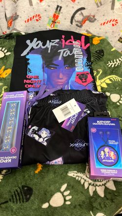 K-pop Demon hunters medium shirt,  K-pop, Demon, hunters, large  Pajama pants  and K-pop, Demon Hunter head wireless and watchband for Apple Watch