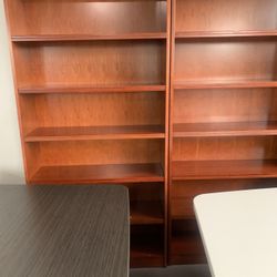 Wood Office Grade Bookcases 72”Hx36”w 