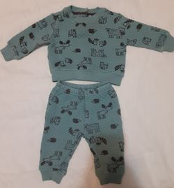 2 Pc Turqouise Boys Sweater And Pants Set 6-9M By Koala Kids