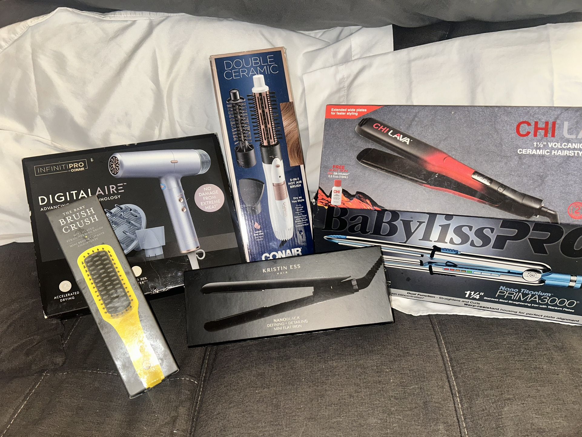 Hair Straighteners, Curling Iron And Blow Dryer
