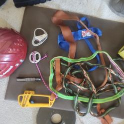 Bunch Of Rock Climbing Equipment 