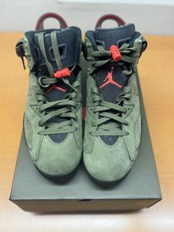 Jordan 6 Retro Travis Scott Medium Olive – Size 9.5