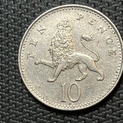 1992 Ten Pence Coin 