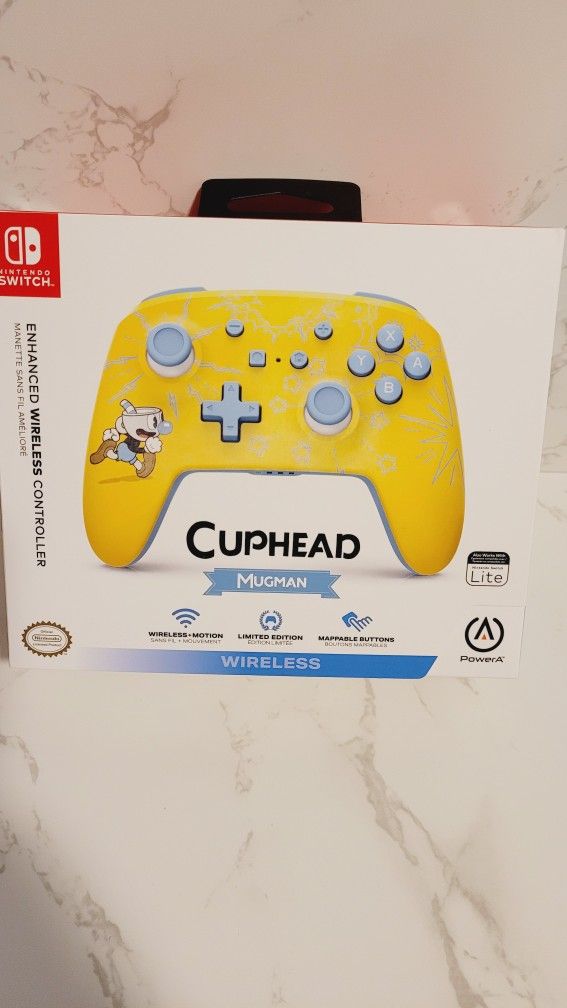 PowerA Enhanced Wireless Controller Cuphead Mugman Nintendo Switch