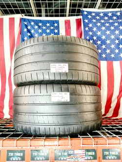💰 Best deals are ca$h in person 2 USED TIRES 285/30ZR20 MICHELIN PILOT SUPER SPORT ZP RUN FLAT 285/30R20 BMW MUSTANG 