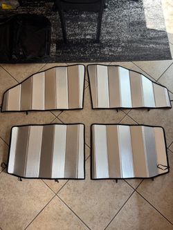 Chevy Silverado/GMC Sierra 2500/3500 Crew Cab Rigid Folding Panel Side Window Shades