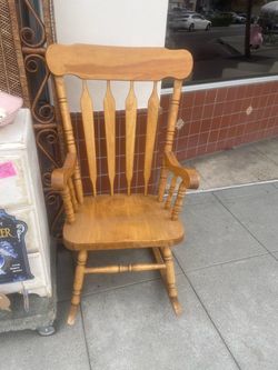 Vintage rocker rocking chair solid wood