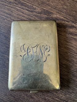 Antique gold Cigarette Case with Monogram