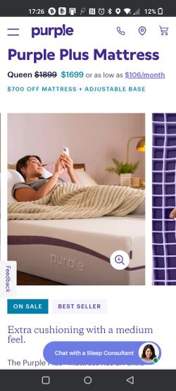 Purple US Queen Mattress