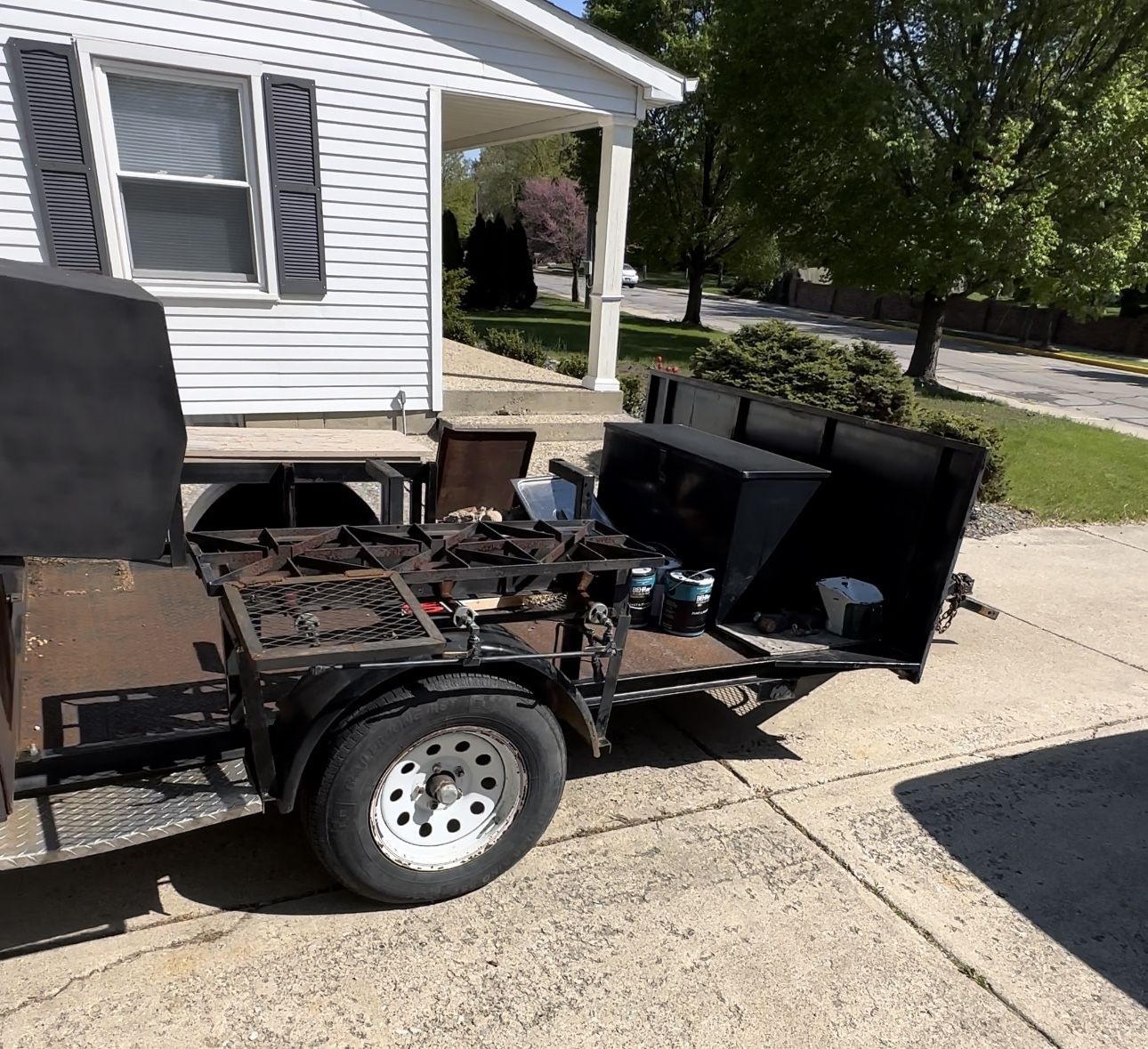 Barbecue Grill And Trailer