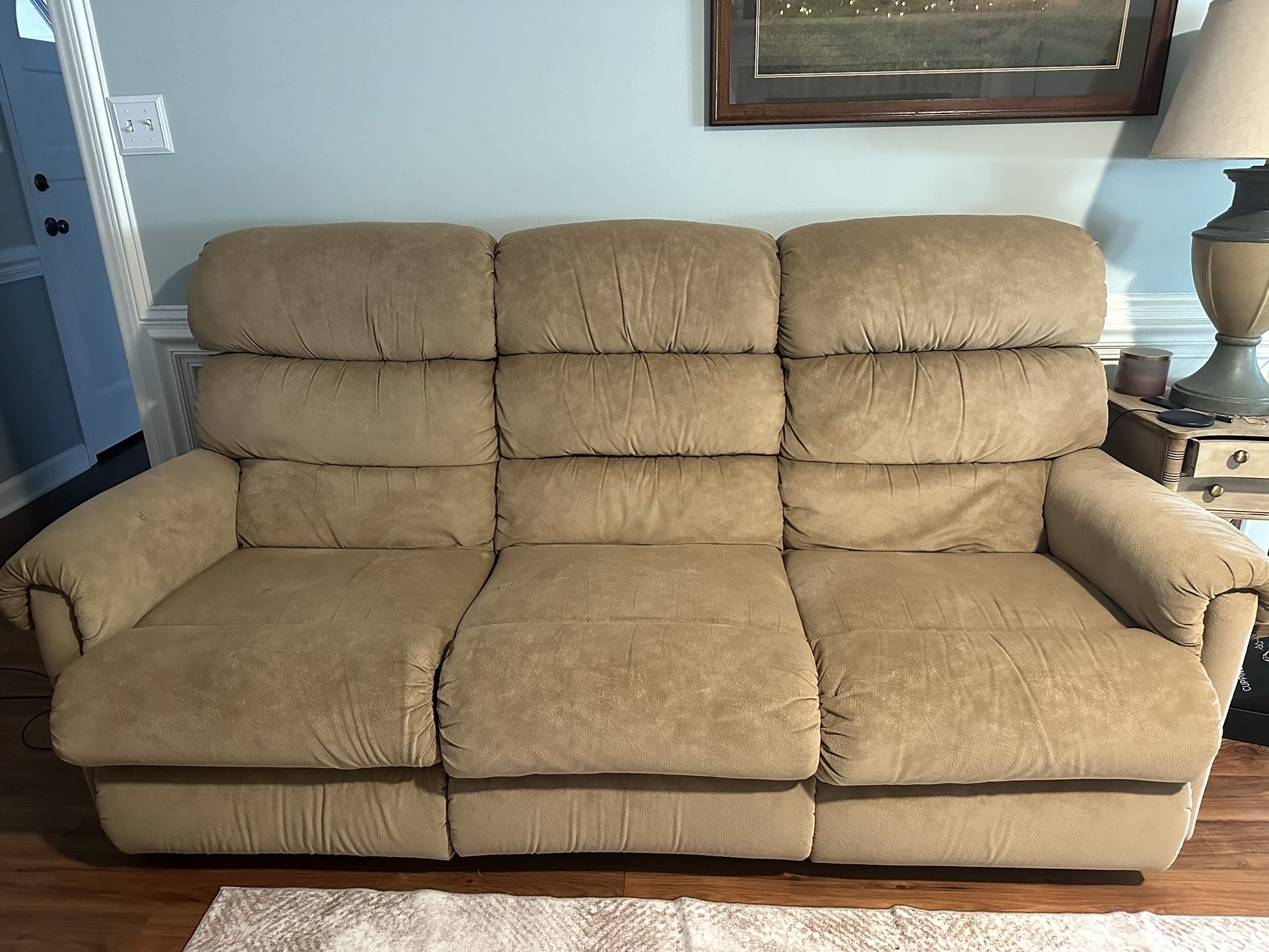 La Z Boy Three Seat Recliner Sofa
