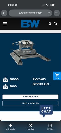 B&W Sliding 5th Wheel Hitch