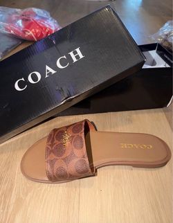 Coach Signature Slide Sandals