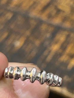 Vintage engagement ring diamond and silver roaring 20