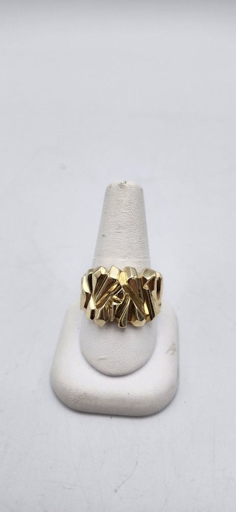 14kt 11G Yellow Gold Nugget Ring Size 11