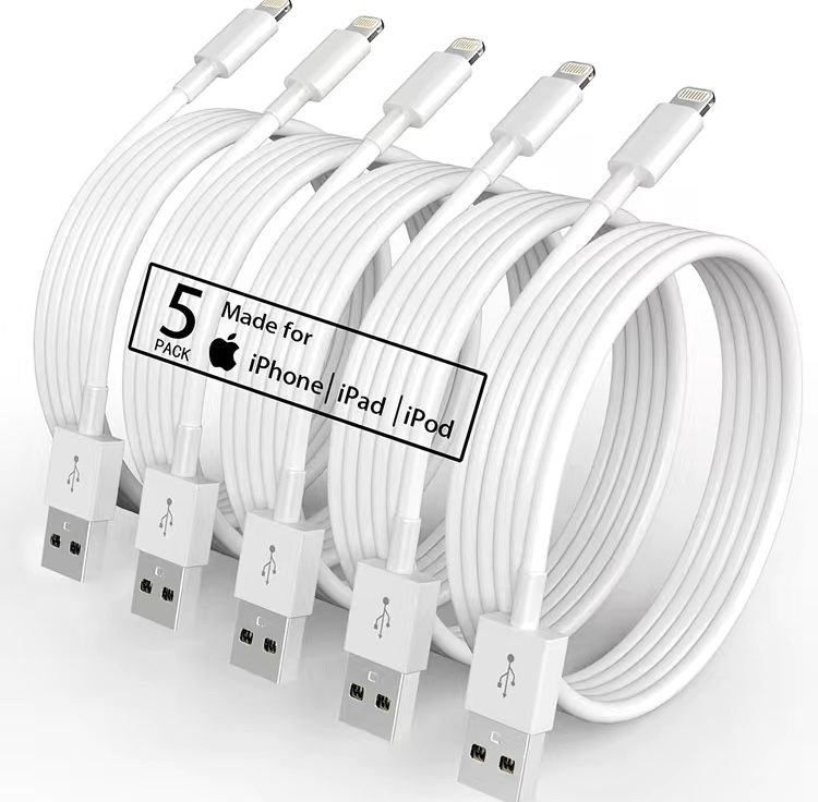 [Apple MFi Certified] 5pcs 10FT Charger Cable For Iphone, Fast Charge Cable For IPhone 14/13/12/11 Pro Max/XS MAX/XR/XS/X/8/7/Plus IPad And More