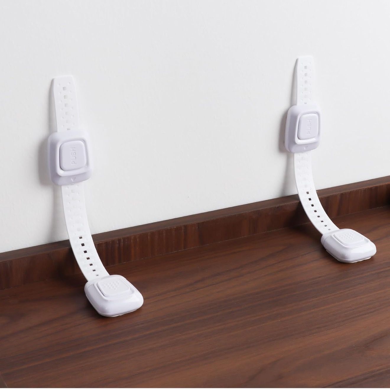 No Drill Furniture Anchors for Baby Proofing, Anti-Tip Furniture Straps, Wall Anchors for Securing Furniture, Safety Anchors for Toddlers (12 Straps)