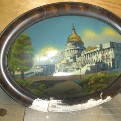 Antique Convex Bubble Glass Frame