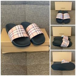 Burberry Furley Vintage Check Pool Slides Eur 39
