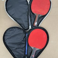 Ping-Pong Rackets, Table Tennis, A Pair, Plus 10 New Balls