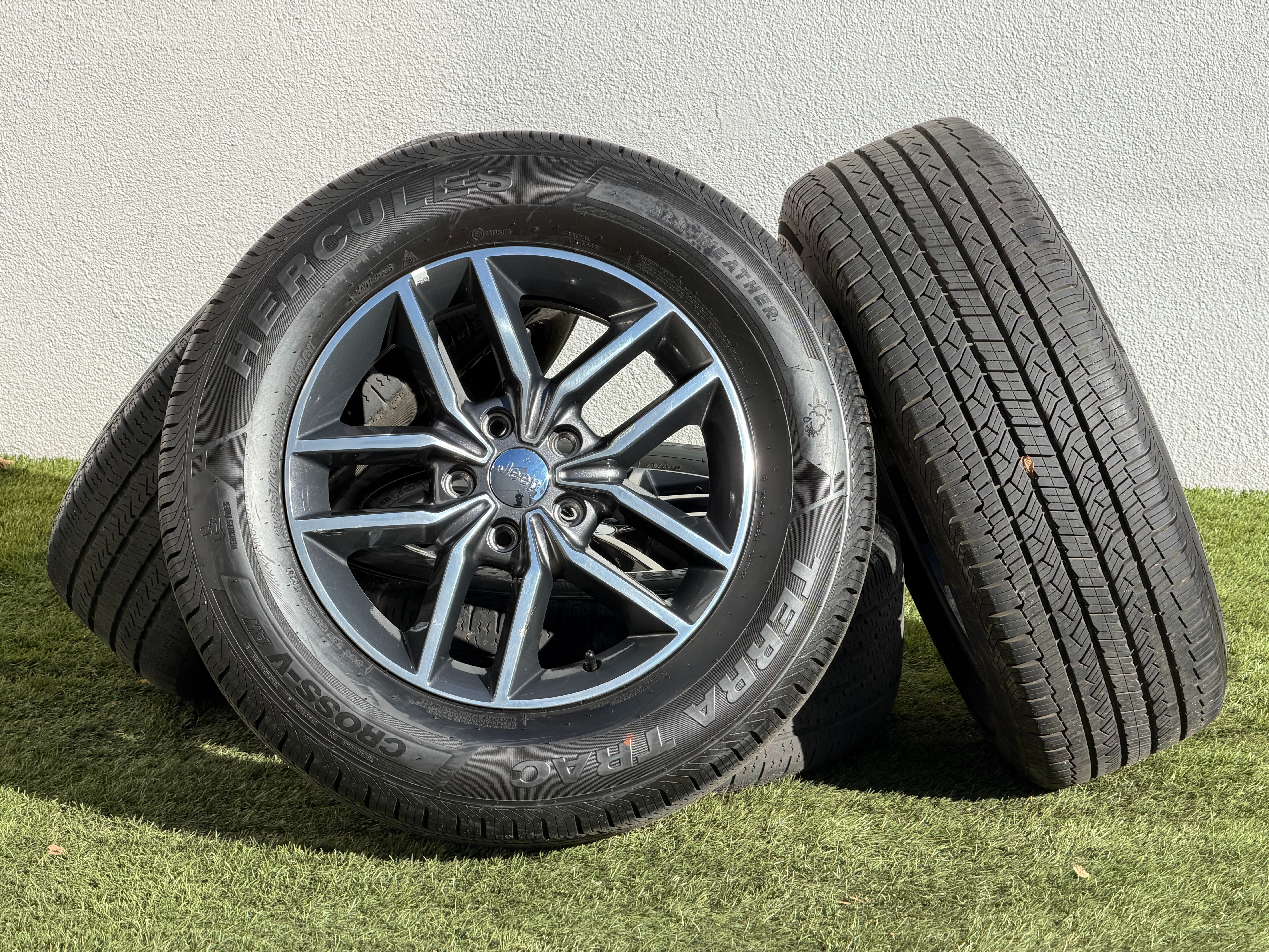 Original Mopar 18" Jeep Grand Cherokee Wheels 5x127 Jeep Cherokee Rims 265/60R18 Tires A/S 3-Peak