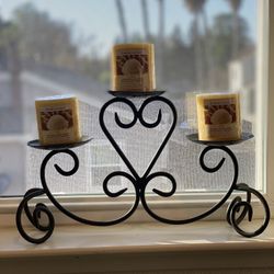 3 Candle  Candelabra  With  Classic Scroll Design 