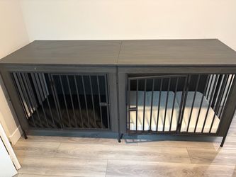Large double dog crate furniture