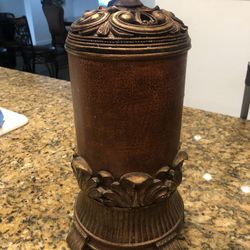 Home Decor.  Elegant Canister.  Only Used As Decor.   Purchased From Boutique.   