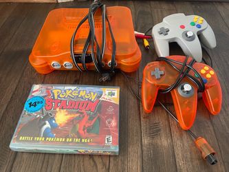 Nintendo 64 Clear Orange Color N64 Console