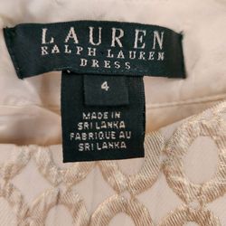 Ralph Lauren Gold Brocade Dress