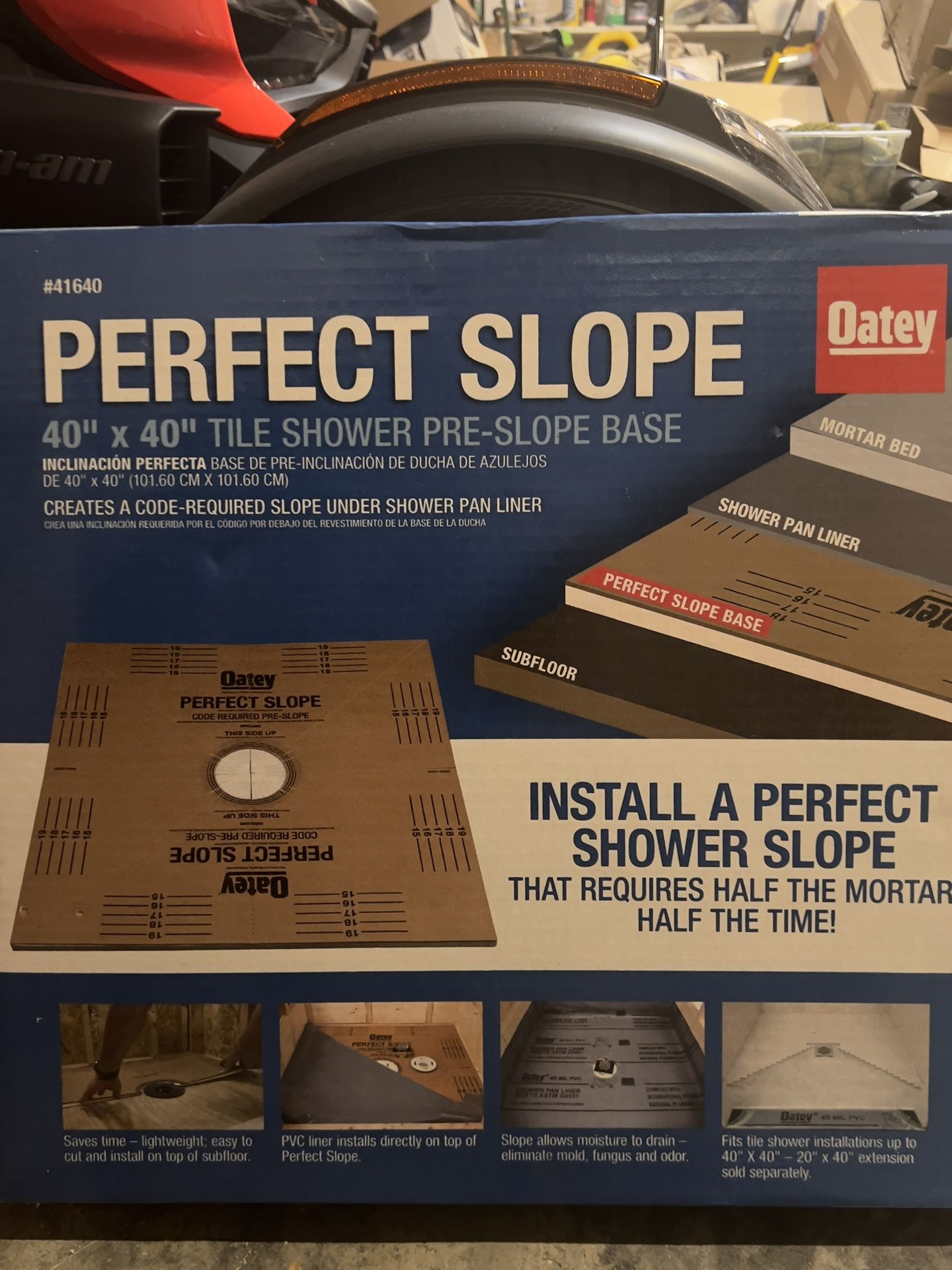 Perfect Slope 40-in x 40-in Tile Shower Pre-slope Base
