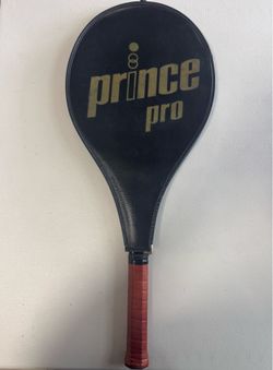 Vintage Prince Pro Tennis Racquet 4-1/4 Grip With Original Case Cover...