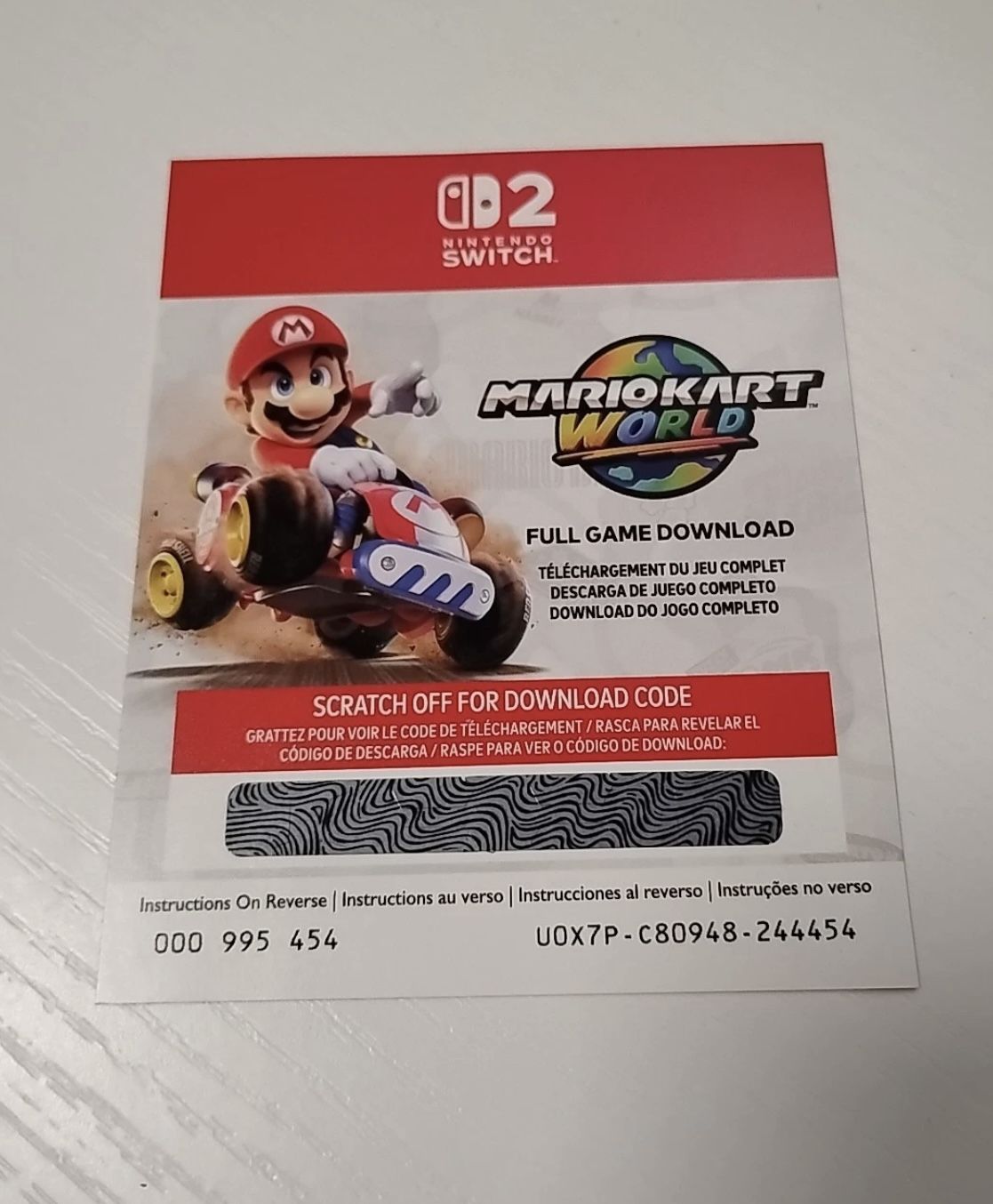 Mario Kart World Voucher Code (Switch 2)