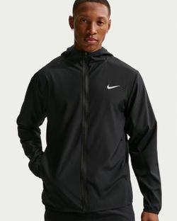 (NEW) Nike Men's Black Full-Zip Hooded Jacket