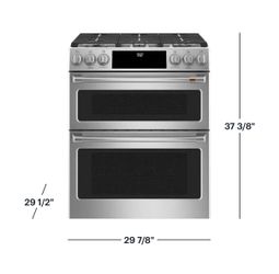 🔥 NEW Café 30” Wide 6 Burners 6.7 Cu. Ft. Self-Cleaning Slide-In Double Oven Dual Fuel C2S950P2MS1