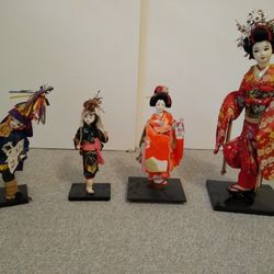 Vintage Geisha Doll Figures