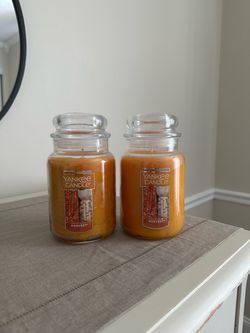 Yankee candle fall harvest scent and decorative lids for fall and Halloween