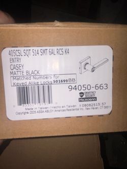 Schlage Casey Matte Black Entry Door Lever Lock