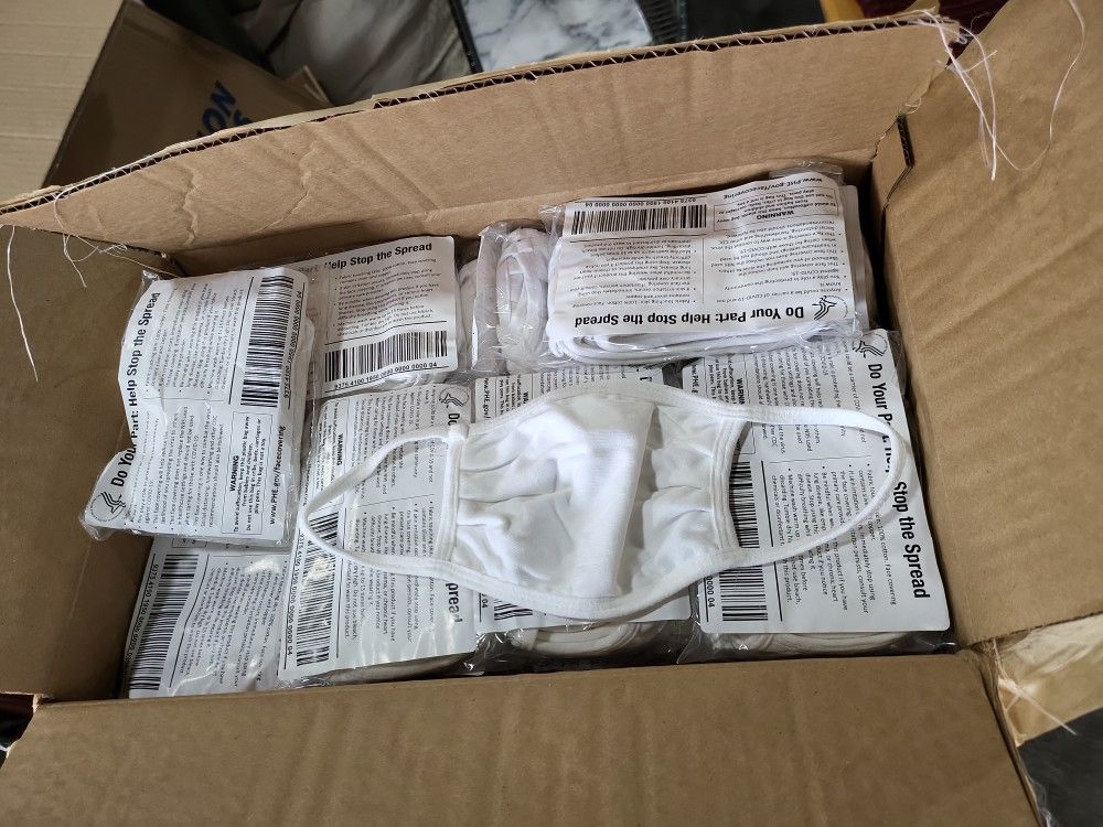 Case Of 500 New 100 Cotton Washable Face Masks