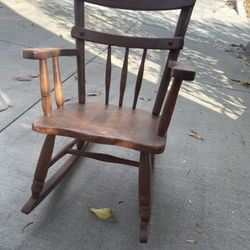 Vintage 1920’s Solid Maple Kids Rocking Chair