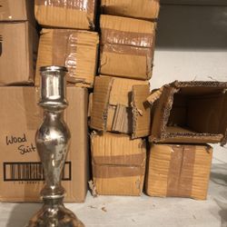 silver mercury candle holders(9)