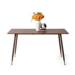 Homy Casa Rosa 47” Rectangular Wooden Dining Table in Walnut Finish