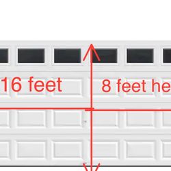 Use Garage Door 16 Foot With 8 Foot High With Windows$1100
