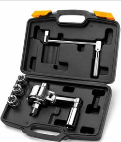 Torque Wrench Multiplier Lug Nut Labor Saving Wrench Remover Set (1/2" Driver) Wrench Lug Nut Remover 17mm, 19mm, 21mm Sockets w/Case

Brand new in bo