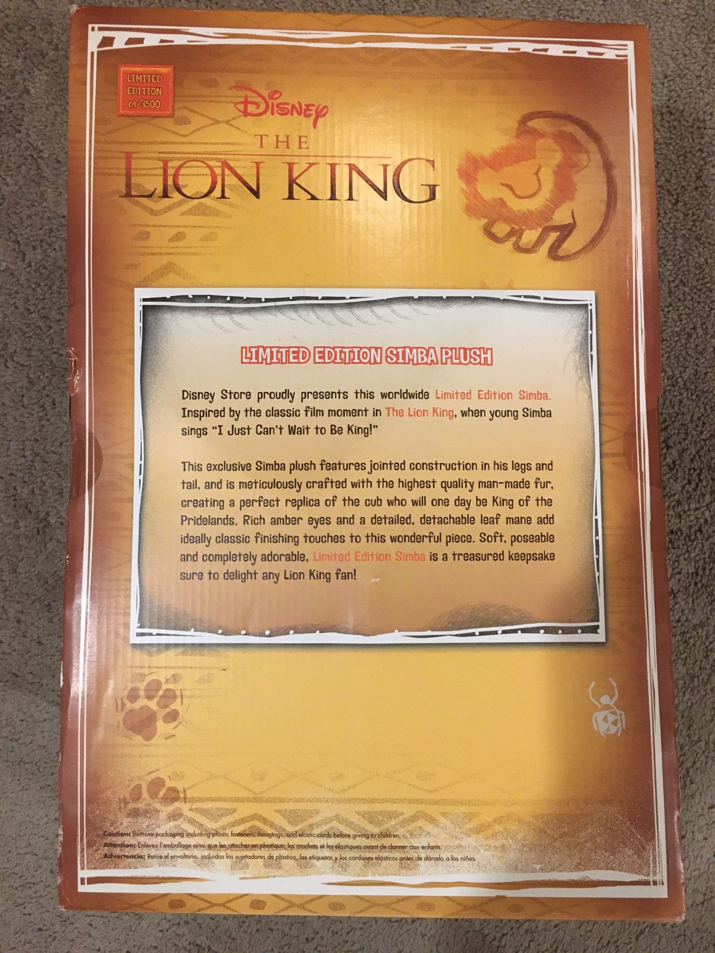 Lion Long Simba Limited Edition 12” Plush