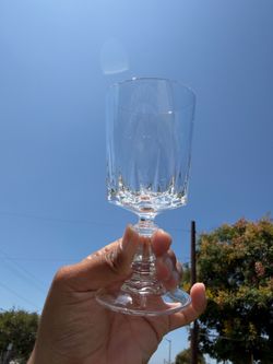Cristal D’Arques “Louvre” Pattern Stem water gobbler/wine glass