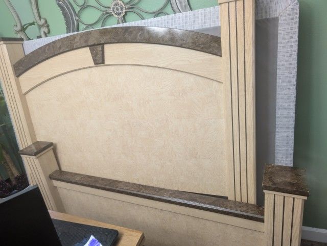 Queen Size Wooden Bed Frame - Box Spring Included