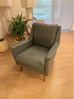 West Elm leather chair