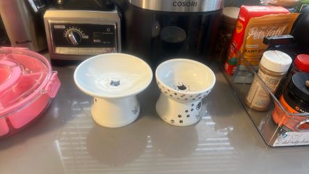 Cat Bowls Raised Ceramic $10 Each