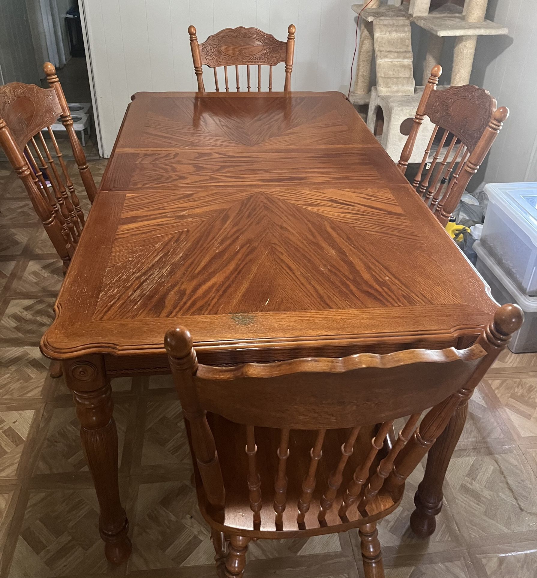 Antique Wooden Dining Room Set